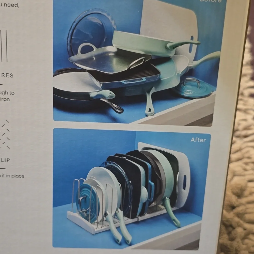 Youcopia Expandable Cookware Storage Rack - White